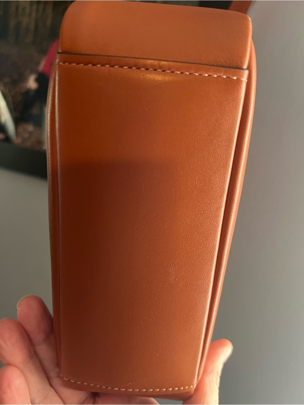 Coach Leather Crossbody Bag in Chestnut Brown with Gold Hardware - Picture 2 of 6